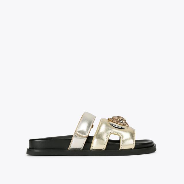 carvela by kurt geiger EAGLE CUT OUT SANDAL Gold Slip On Sandal by KURT GEIGER LONDON