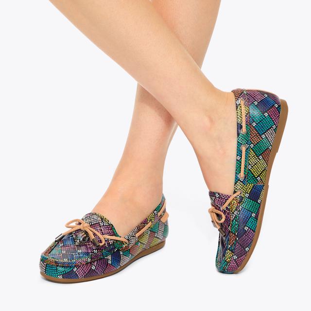 Carvela By Kurt Geiger EAGLE MOCCASIN Black Woven Slip On Loafer By KURT GEIGER LONDON