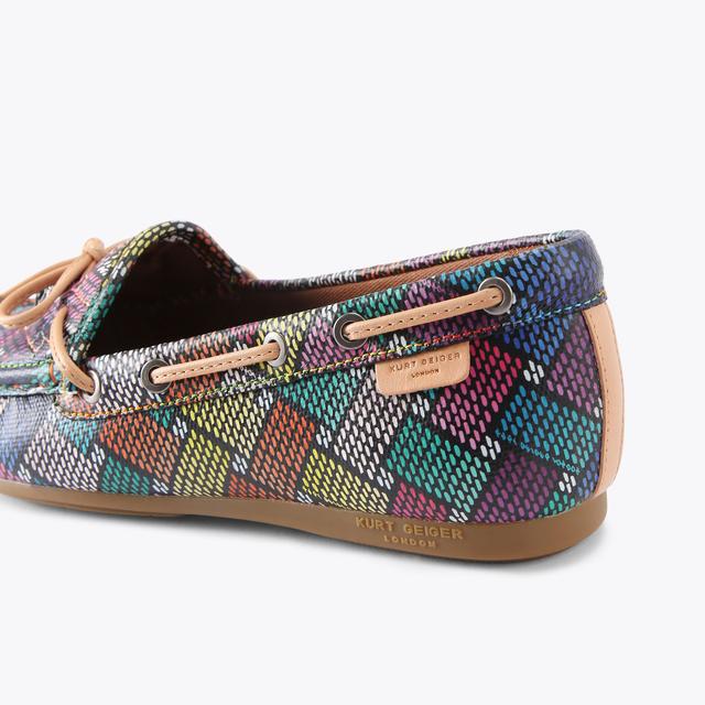 Carvela By Kurt Geiger EAGLE MOCCASIN Black Woven Slip On Loafer By KURT GEIGER LONDON