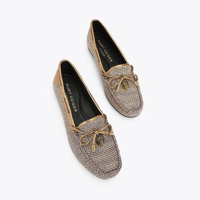 Carvela By Kurt Geiger EAGLE MOCCASIN Houndstooth Slip On Shoe By KURT GEIGER LONDON