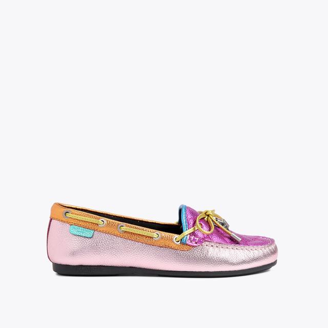 carvela by kurt geiger EAGLE MOCCASIN Multi-Colour Textured Leather Slip On Shoe by KURT GEIGER LONDON