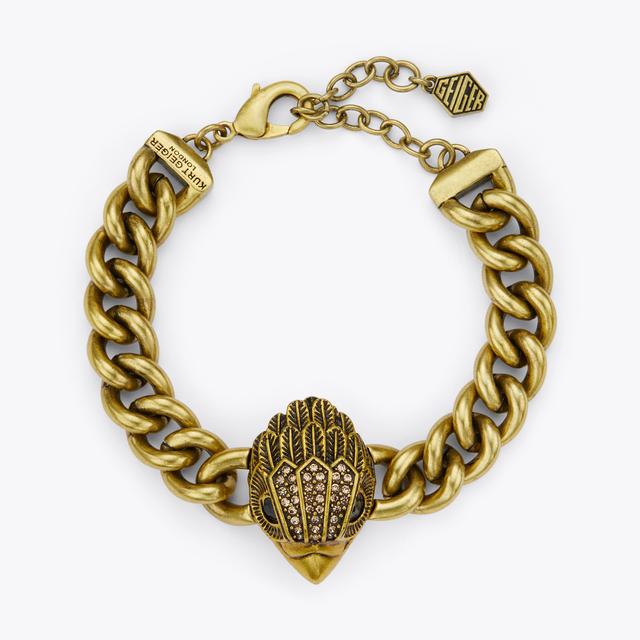 carvela by kurt geiger EAGLE XL CHUNKY BRACELET Gold Chunky Chain Eagle Head Bracelet by KURT GEIGER LONDON