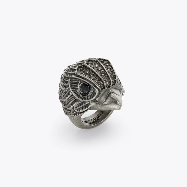 carvela by kurt geiger EAGLE XL CHUNKY RING Gunmetal Eagle Head Emblem XL Chunky Ring by KURT GEIGER LONDON