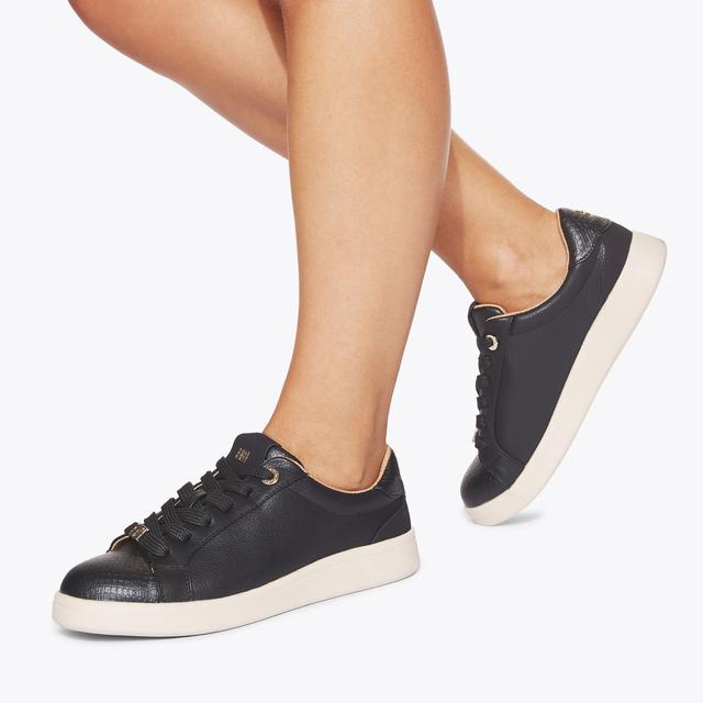 Carvela By Kurt Geiger ELIZA Black Textured Trainer By KG KURT GEIGER