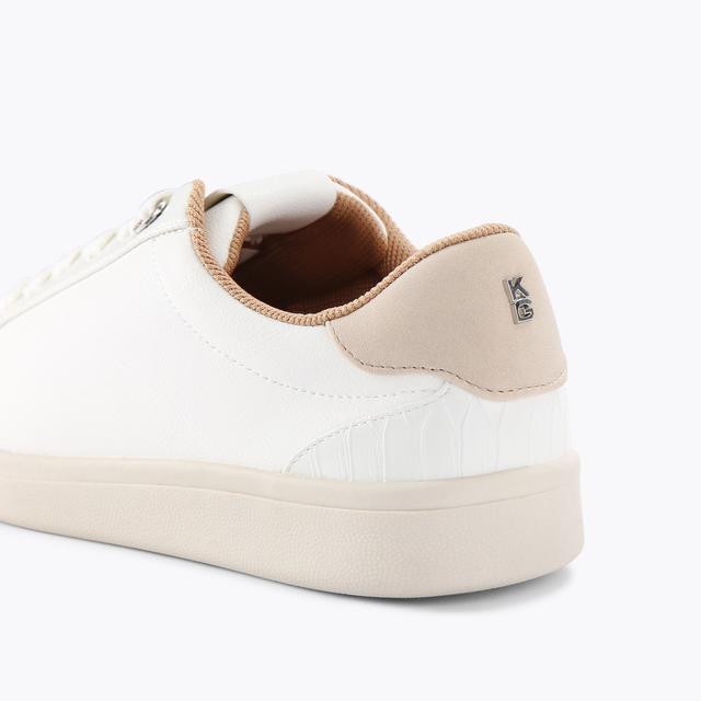 Carvela By Kurt Geiger ELIZA GEM White Crystal Lace Up Sneaker By KG KURT GEIGER