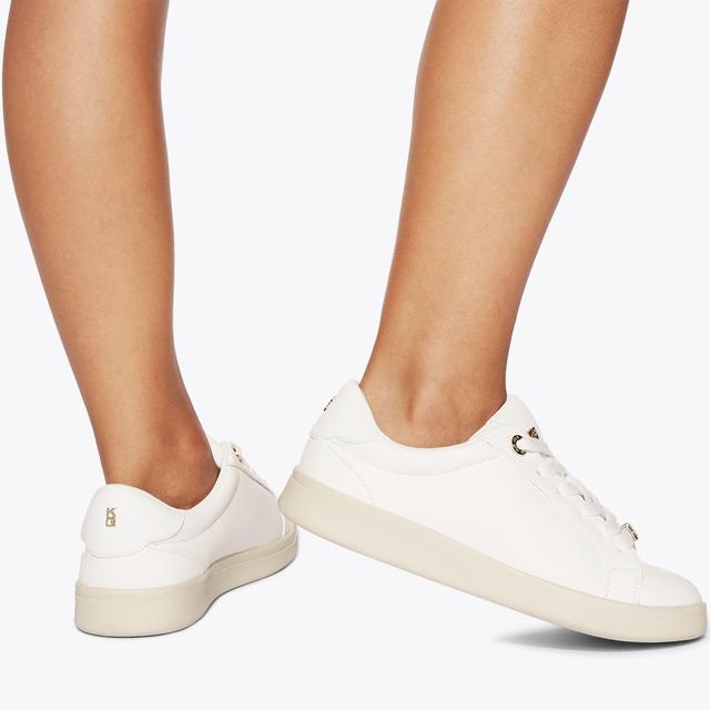 Carvela By Kurt Geiger ELIZA White Lace Up Sneaker By KG KURT GEIGER
