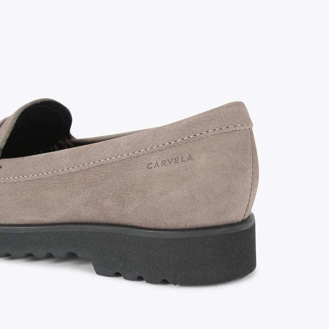 Carvela By Kurt Geiger ESSENCE Taupe Suede Slip On Loafer By CARVELA COMFORT