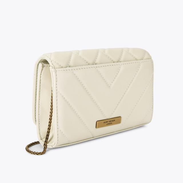 Carvela By Kurt Geiger EXTRA MINI KENSINGTON Bone Cross Body Bag By KURT GEIGER LONDON