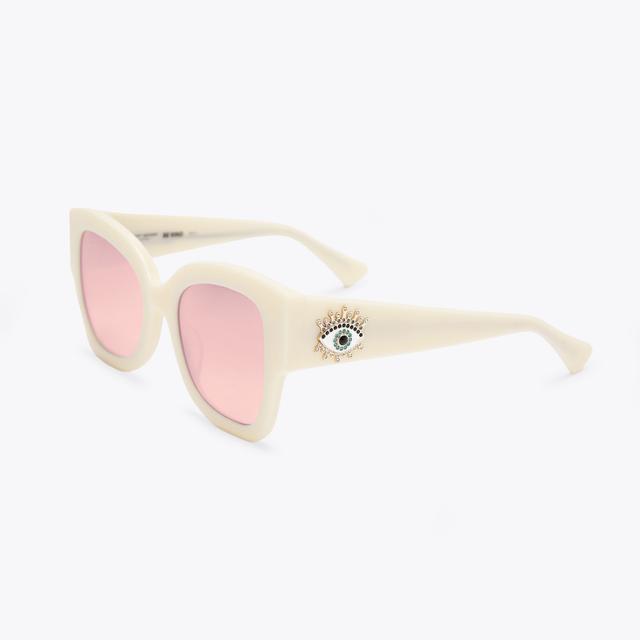 Carvela By Kurt Geiger EYE SQ BUTTERFLY Bone Butterfly Sunglasses By KURT GEIGER LONDON