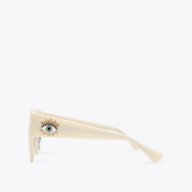 Carvela By Kurt Geiger EYE SQ BUTTERFLY Bone Butterfly Sunglasses By KURT GEIGER LONDON