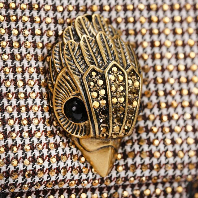 Carvela By Kurt Geiger FABRIC KENSINGTON BAG Crystal Houndstooth Kensington Cross Body By KURT GEIGER LONDON