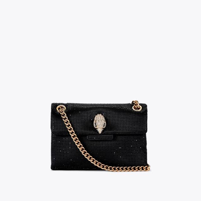 carvela by kurt geiger FABRIC MINI KENSINGTON Black Crystal Cross Body Bag by KURT GEIGER LONDON