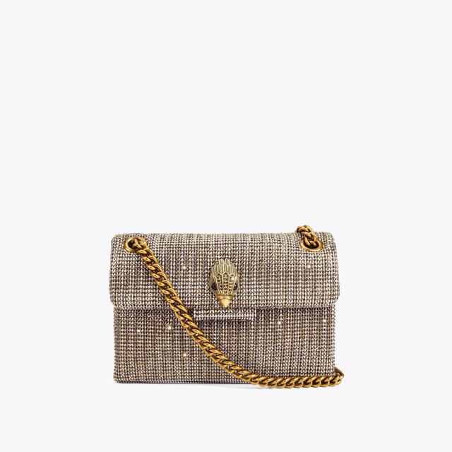 carvela by kurt geiger FABRIC MINI KENSINGTON V Gold Jewel Cross Body Bag by KURT GEIGER LONDON