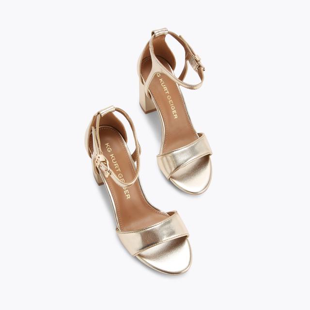 Carvela By Kurt Geiger FARYN BLOCK Gold Block Heel By KG KURT GEIGER