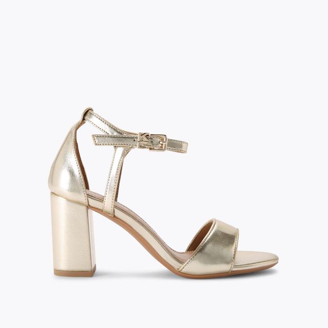 carvela by kurt geiger FARYN BLOCK Gold Block Heel by KG KURT GEIGER