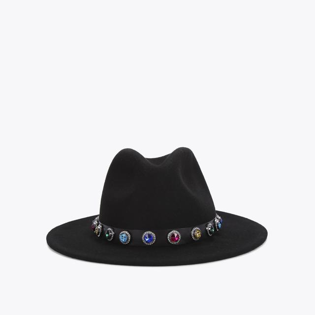 carvela by kurt geiger FEDORA OCTAVIA HAT Black Wool Fedora Hat by KURT GEIGER LONDON