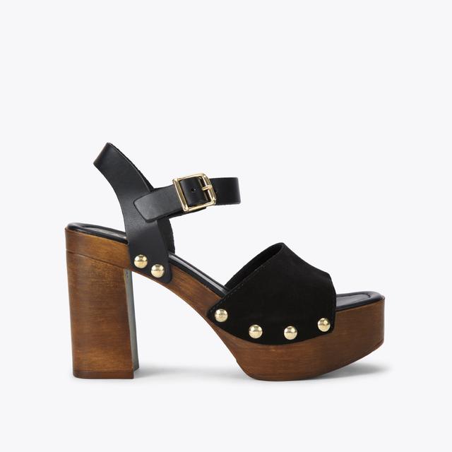 carvela by kurt geiger FESTA BLOCK Black Suede Platform Heel by CARVELA COMFORT