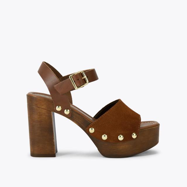 carvela by kurt geiger FESTA BLOCK Black Suede Platform Heel by CARVELA COMFORT