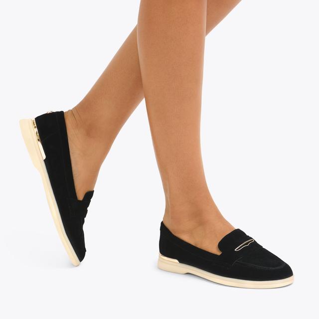 Carvela By Kurt Geiger FIA LOAFER Black Suede Loafer By CARVELA COMFORT