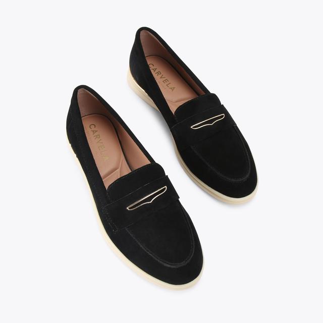 Carvela By Kurt Geiger FIA LOAFER Black Suede Loafer By CARVELA COMFORT