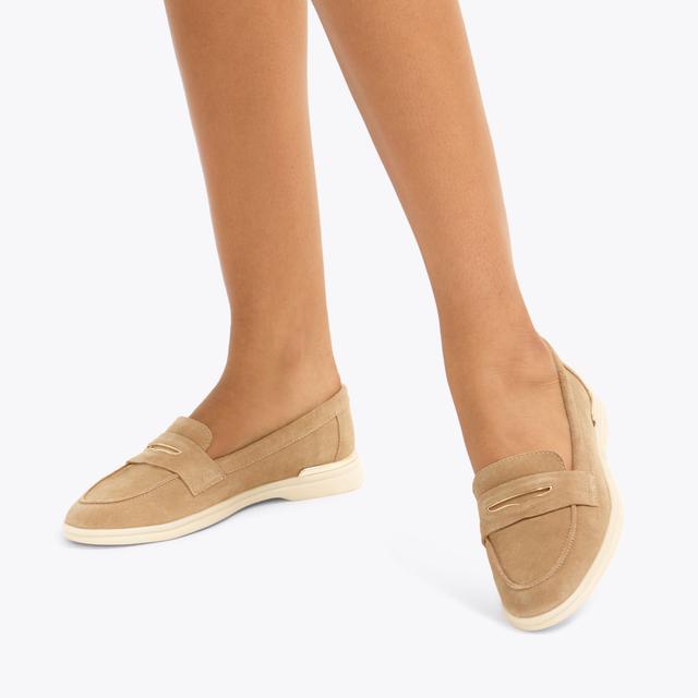 Carvela By Kurt Geiger FIA LOAFER Tan Suede Loafer By CARVELA COMFORT
