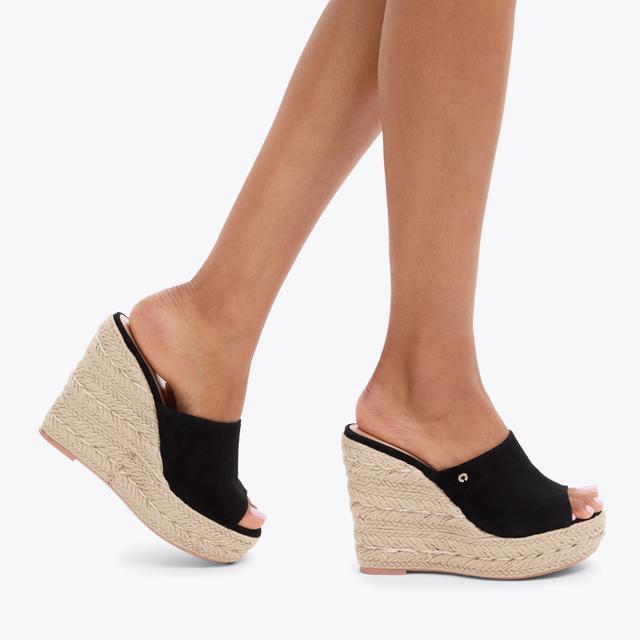 Carvela By Kurt Geiger FIORELLA WEDGE Black Wedge Heels By CARVELA COMFORT