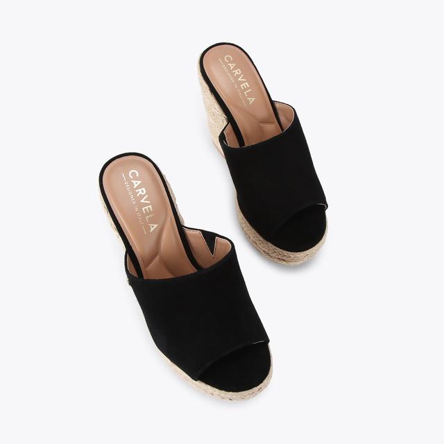 Carvela By Kurt Geiger FIORELLA WEDGE Black Wedge Heels By CARVELA COMFORT