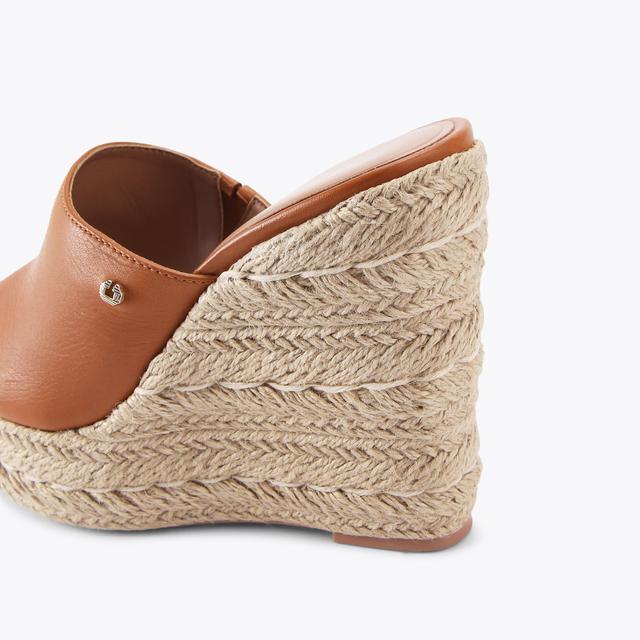 Carvela By Kurt Geiger FIORELLA WEDGE Tan Leather Wedge Heel By CARVELA COMFORT