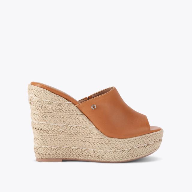 carvela by kurt geiger FIORELLA WEDGE Tan Leather Wedge Heel by CARVELA COMFORT