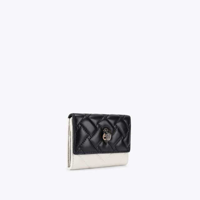 Carvela By Kurt Geiger FLAP MULTI CARD HOLDER E Bone And Black Leather Card Holder By KURT GEIGER LONDON