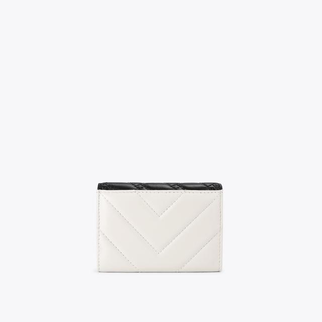 Carvela By Kurt Geiger FLAP MULTI CARD HOLDER E Bone And Black Leather Card Holder By KURT GEIGER LONDON