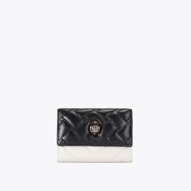 carvela by kurt geiger FLAP MULTI CARD HOLDER E Bone And Black Leather Card Holder by KURT GEIGER LONDON