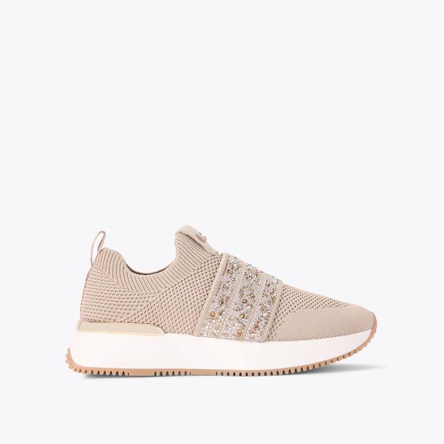 carvela by kurt geiger FLARE SPARKLE Blush Slip On Trainer by CARVELA