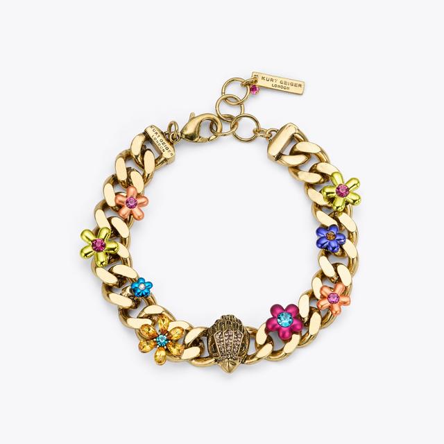 carvela by kurt geiger FLORAL EAGLE BRACELET Antiqued Brass Chain Bracelet by KURT GEIGER LONDON