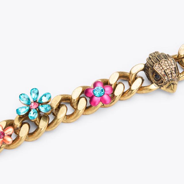 Carvela By Kurt Geiger FLORAL EAGLE COLLAR Brass Chain Flower Necklace By KURT GEIGER LONDON