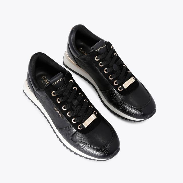 Carvela By Kurt Geiger FLORENCIA SNEAKER Black Lace Up Trainer By CARVELA