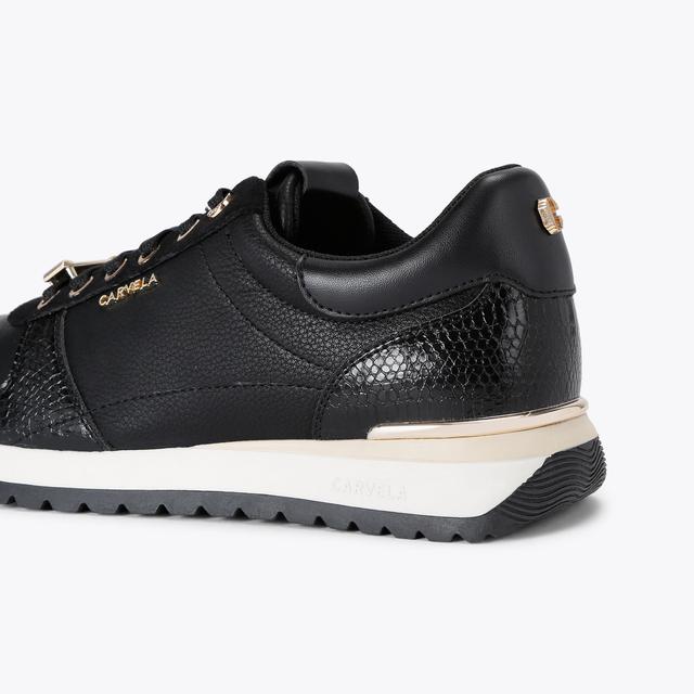 Carvela By Kurt Geiger FLORENCIA SNEAKER Black Lace Up Trainer By CARVELA