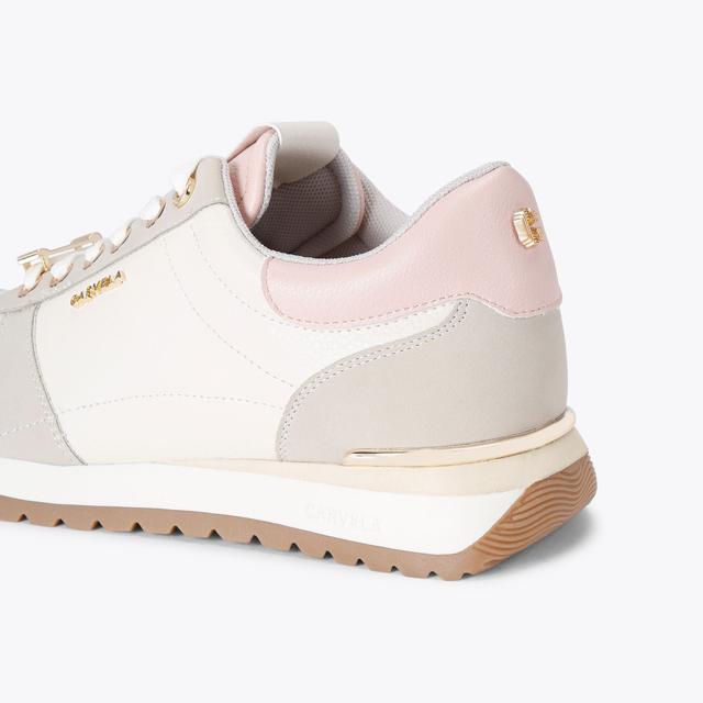 Carvela By Kurt Geiger FLORENCIA SNEAKER Bone Synthetic Lace Up Trainer By CARVELA