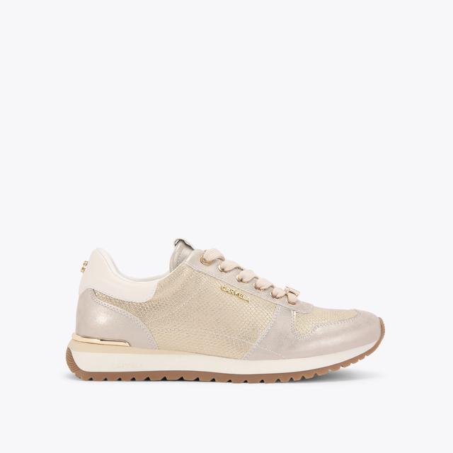 carvela by kurt geiger FLORENCIA SNEAKER Gold Lizard Embossed Trainer by CARVELA