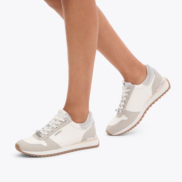 Carvela By Kurt Geiger FLORENCIA SNEAKER White Taupe Trainer By CARVELA