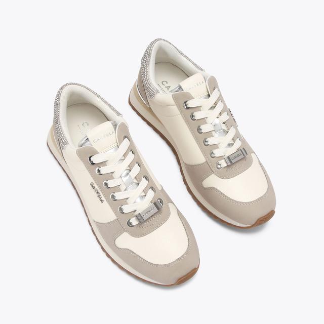 Carvela By Kurt Geiger FLORENCIA SNEAKER White Taupe Trainer By CARVELA