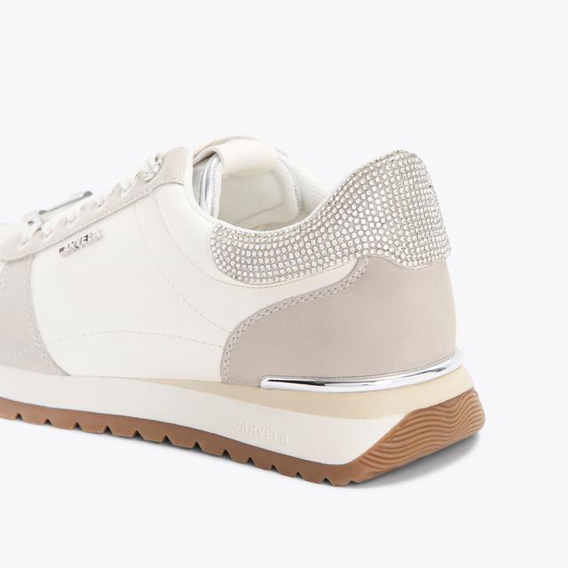 Carvela By Kurt Geiger FLORENCIA SNEAKER White Taupe Trainer By CARVELA