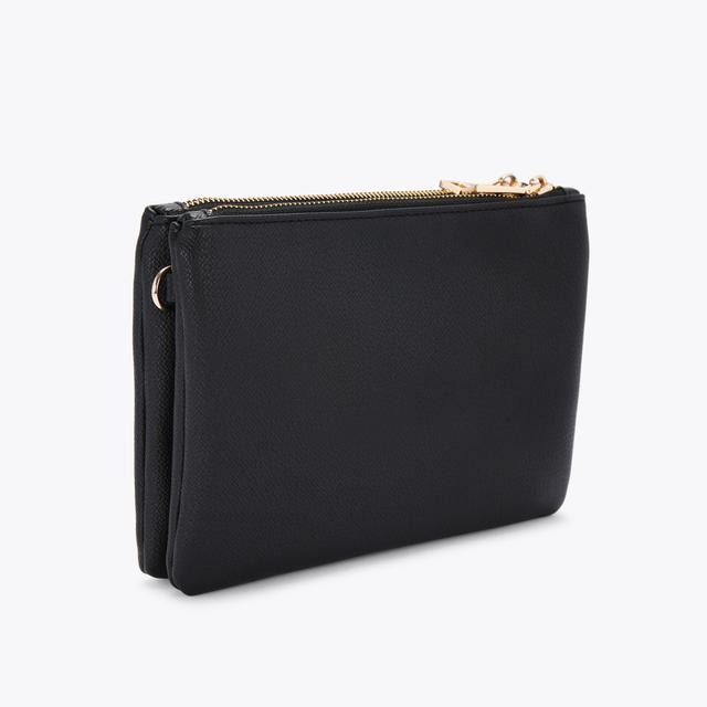 Carvela By Kurt Geiger FRAME DOUBLE POUCH Black Cross Body Bag By CARVELA