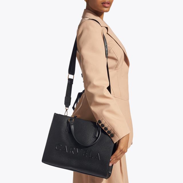 Carvela By Kurt Geiger FRAME MIDI TOTE Black Tote Bag By CARVELA