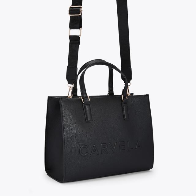 Carvela By Kurt Geiger FRAME MIDI TOTE Black Tote Bag By CARVELA
