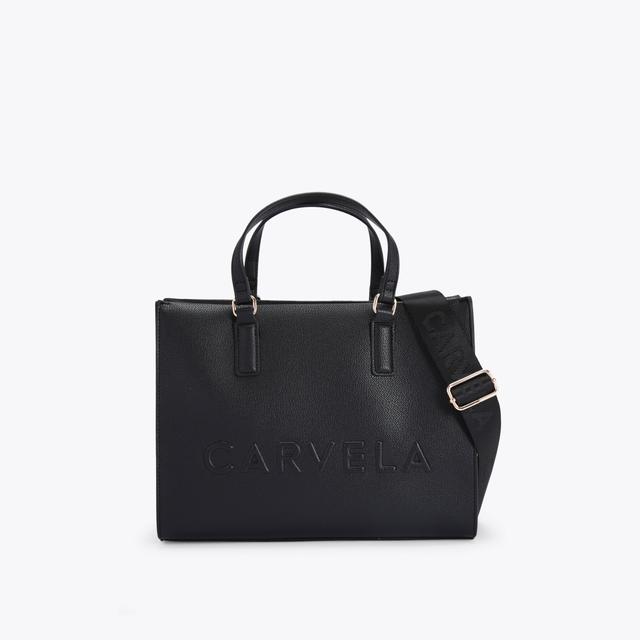carvela by kurt geiger FRAME MIDI TOTE Black Tote Bag by CARVELA