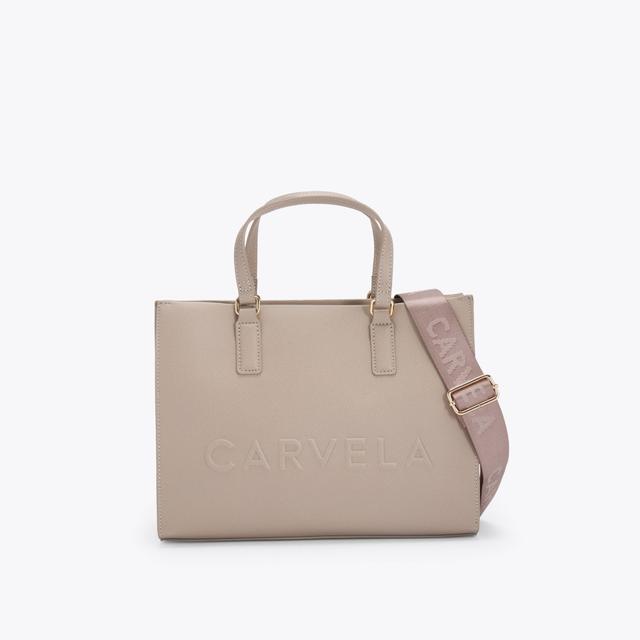 carvela by kurt geiger FRAME MIDI TOTE Taupe Tote Bag by CARVELA
