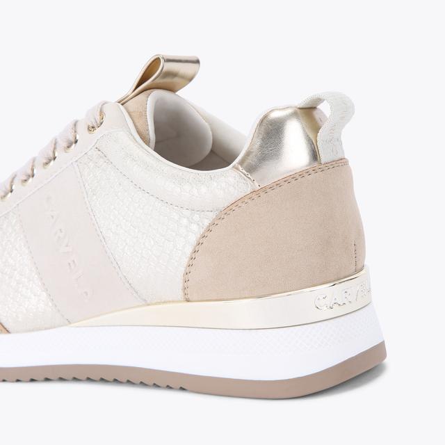 Carvela By Kurt Geiger FRAME RUNNER Bone Snake Print Trainer By CARVELA