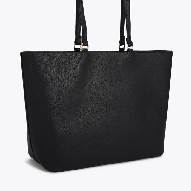 Carvela By Kurt Geiger FRAME WINGED SHOPPER Black Embossed Textured Tote Bag By CARVELA