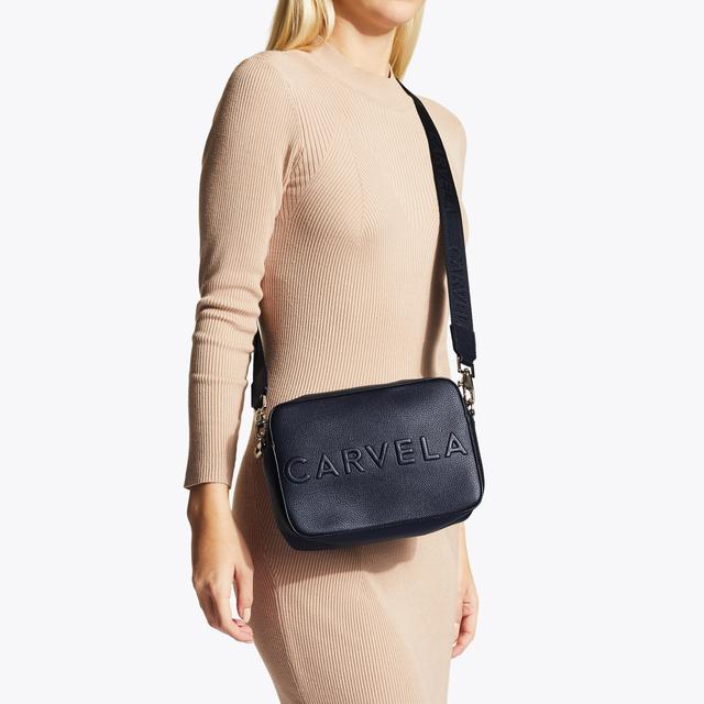 Carvela By Kurt Geiger FRAME X BODY Black Structured Cross Body Bag By CARVELA